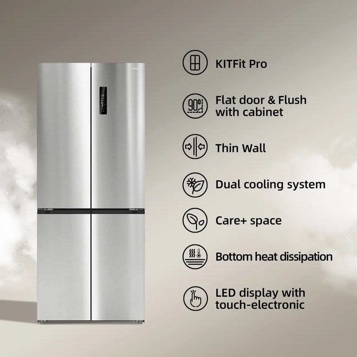 CHiQ Cross-Door Fridge Freezer (Next Day Delivery)