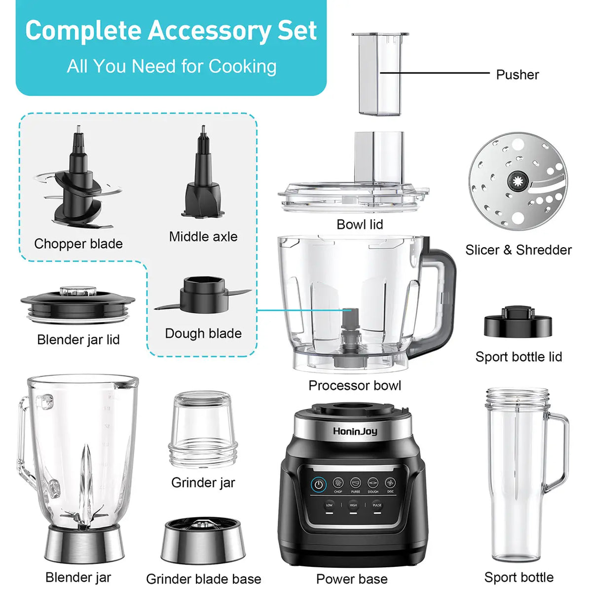 HoninJoy All-in-One Professional Blender And Food Processor (Next Day Delivery)