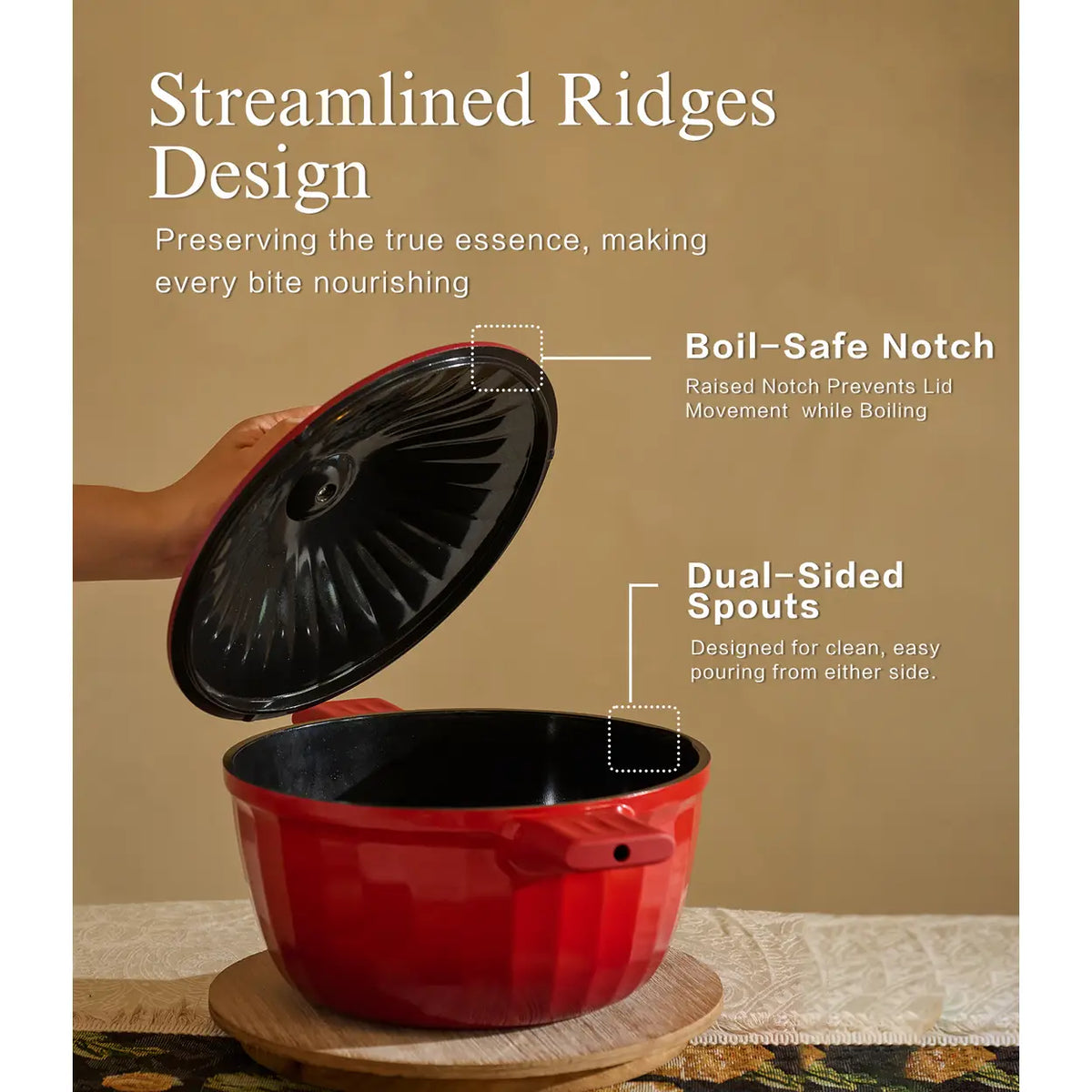 USELUCK Nonstick Ceramic Titanium Cast Aluminum Pots (Next Day Delivery)