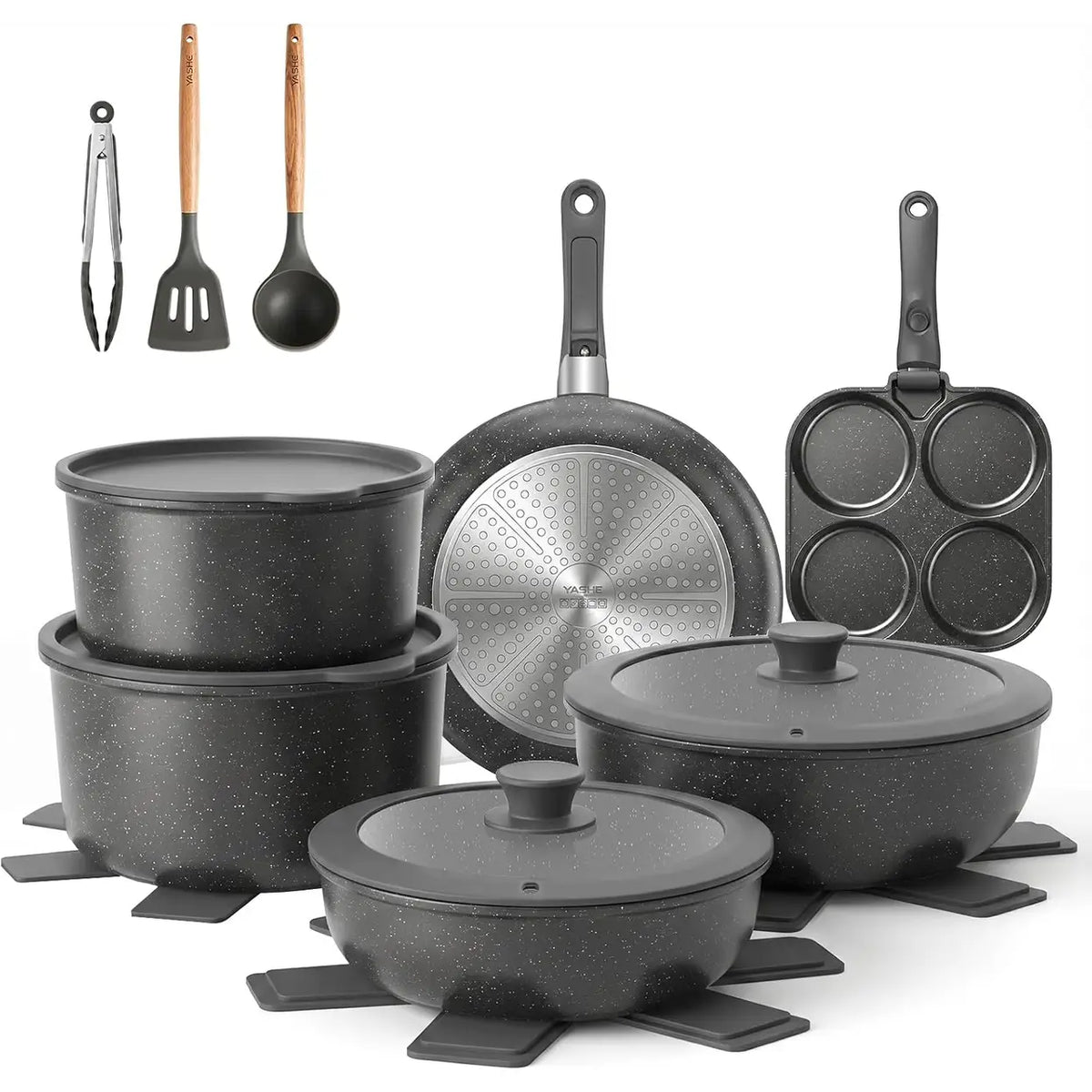 YASHE Non-Stick Induction Cookware Set (Next Day Delivery)