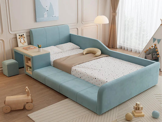 Upholstered bed, with children's desk and stool (Next day Delivery)