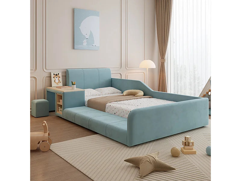 Upholstered bed, with children's desk and stool (Next day Delivery)