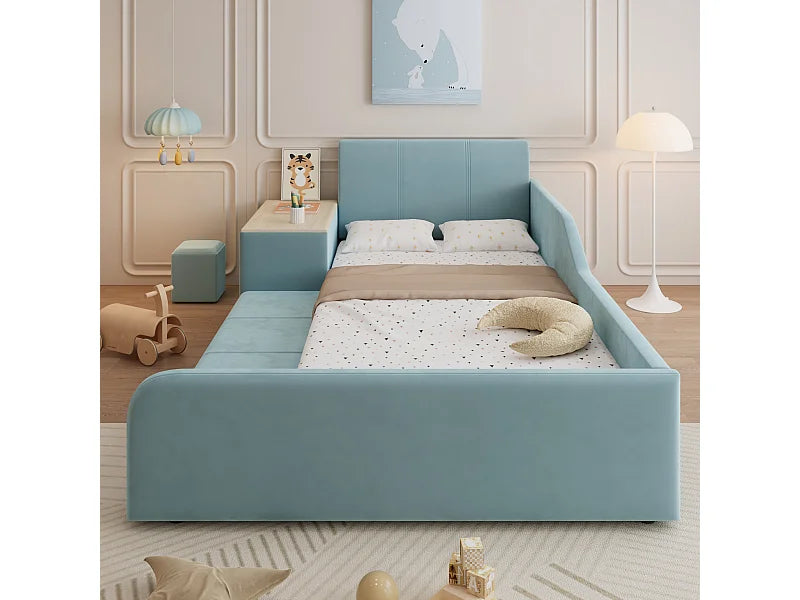 Upholstered bed, with children's desk and stool (Next day Delivery)