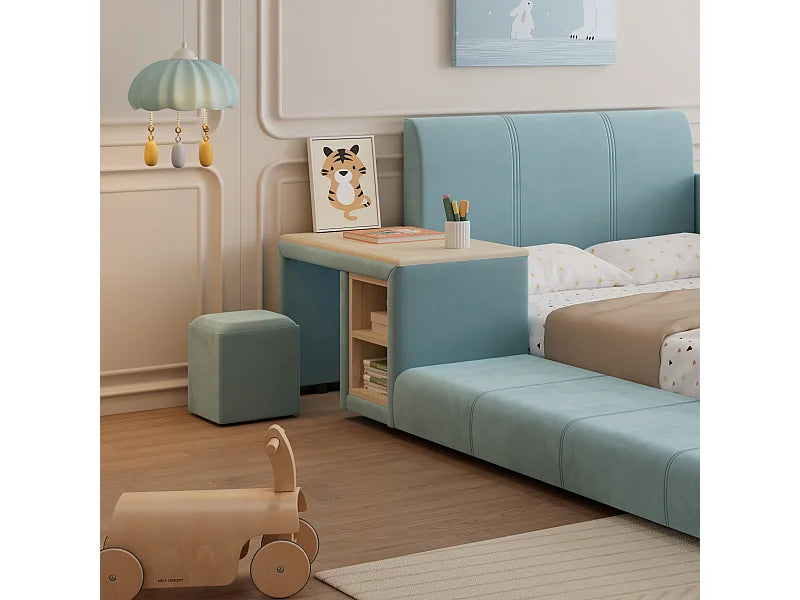 Upholstered bed, with children's desk and stool (Next day Delivery)