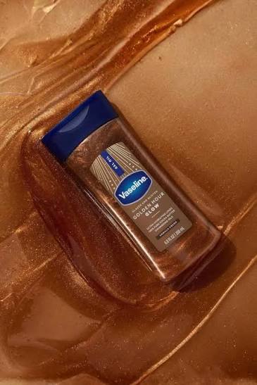 Vaseline Glazed and Glisten Golden Hour Glow Body Shimmer Gel Oil 3 x 200ml
